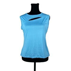 Jigsaw Cropped Blue Tank Top - Women’s 11